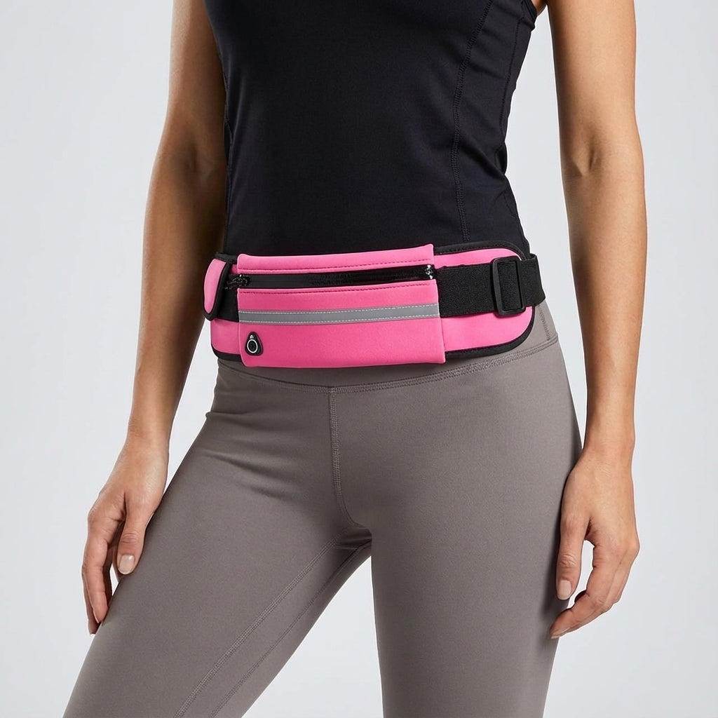 Unisex wodoodporna torba na biodra RunBelt. Stylowa nerka sportowa do biegania, fitnessu i codziennej aktywności.