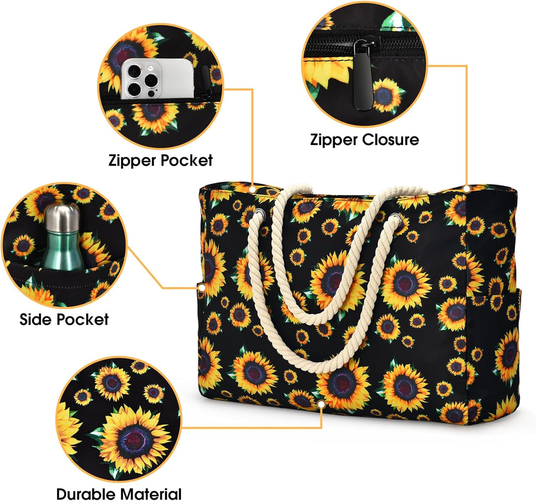 Elegancka torba damska tote, wodoodporna, na zakupy, z solidnym dnem.
