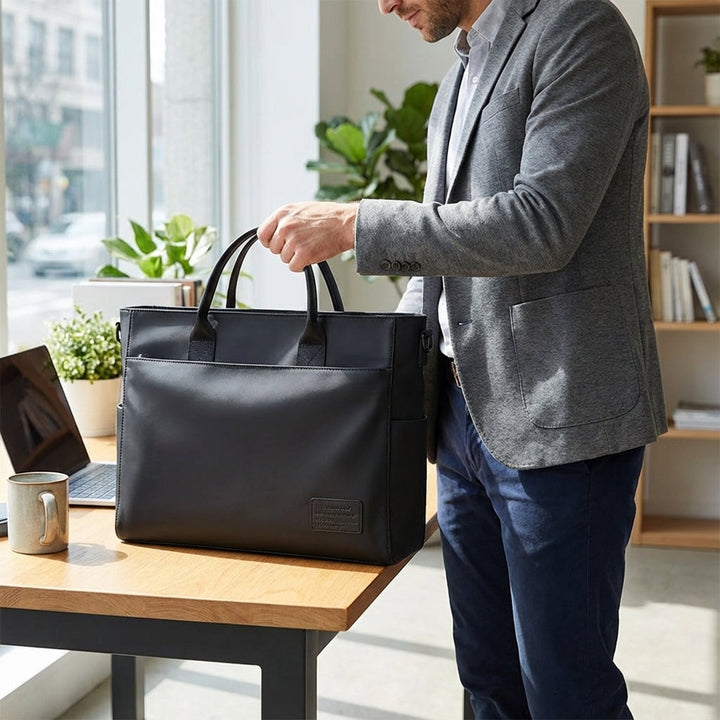 Wodoodporna torba na laptopa DryCarrier, elegancka aktówka unisex z ochroną na co dzień. Idealna do pracy i podróży.