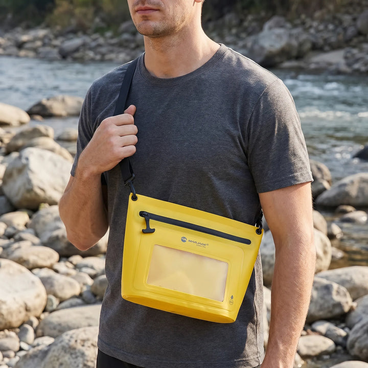 Torba na ramię crossbody z etui na telefon, wodoodporna, idealna na podróże i przygody outdoorowe.