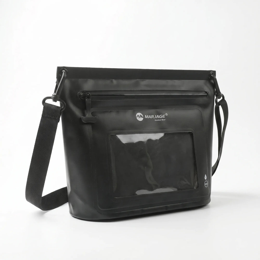 Praktyczna wodoodporna torba crossbody z obsługą dotykową, idealna na rower, kajak i wędrówki.