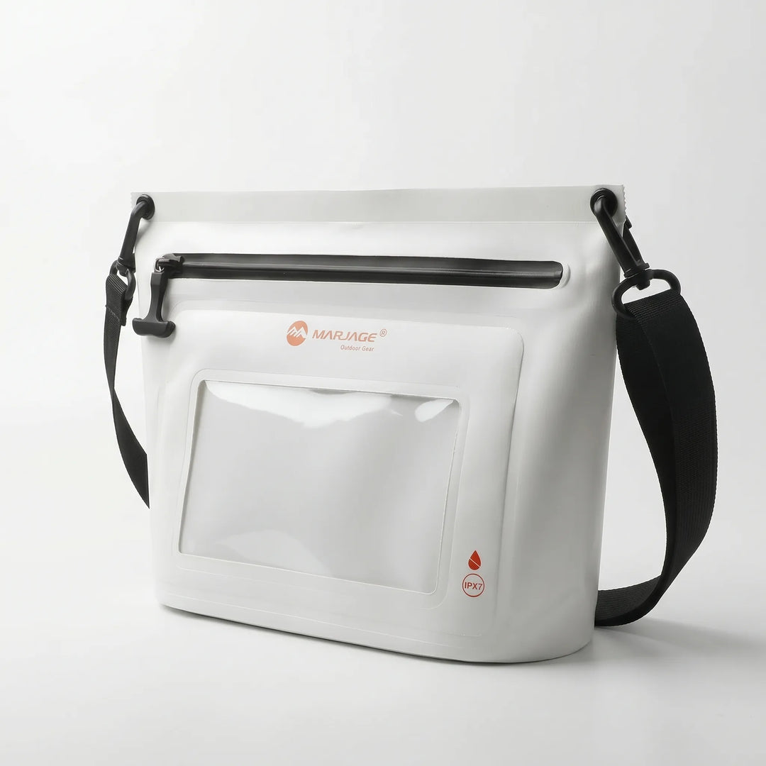 Torba crossbody wodoodporna, doskonała na podróże i aktywności outdoorowe, z miejscem na smartfon.