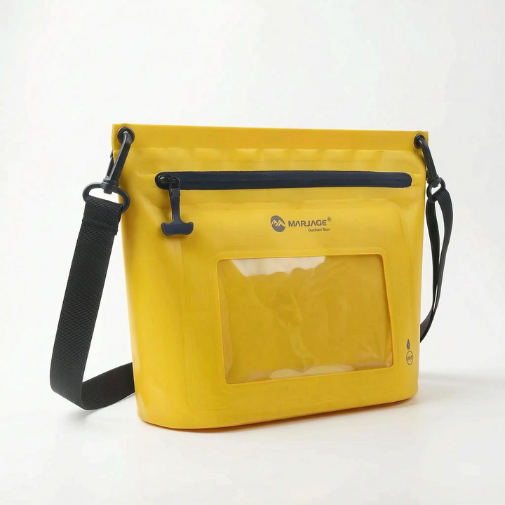 Wodoodporna torba na ramię typu crossbody z obsługą dotykową, idealna do sportów wodnych i podróży.