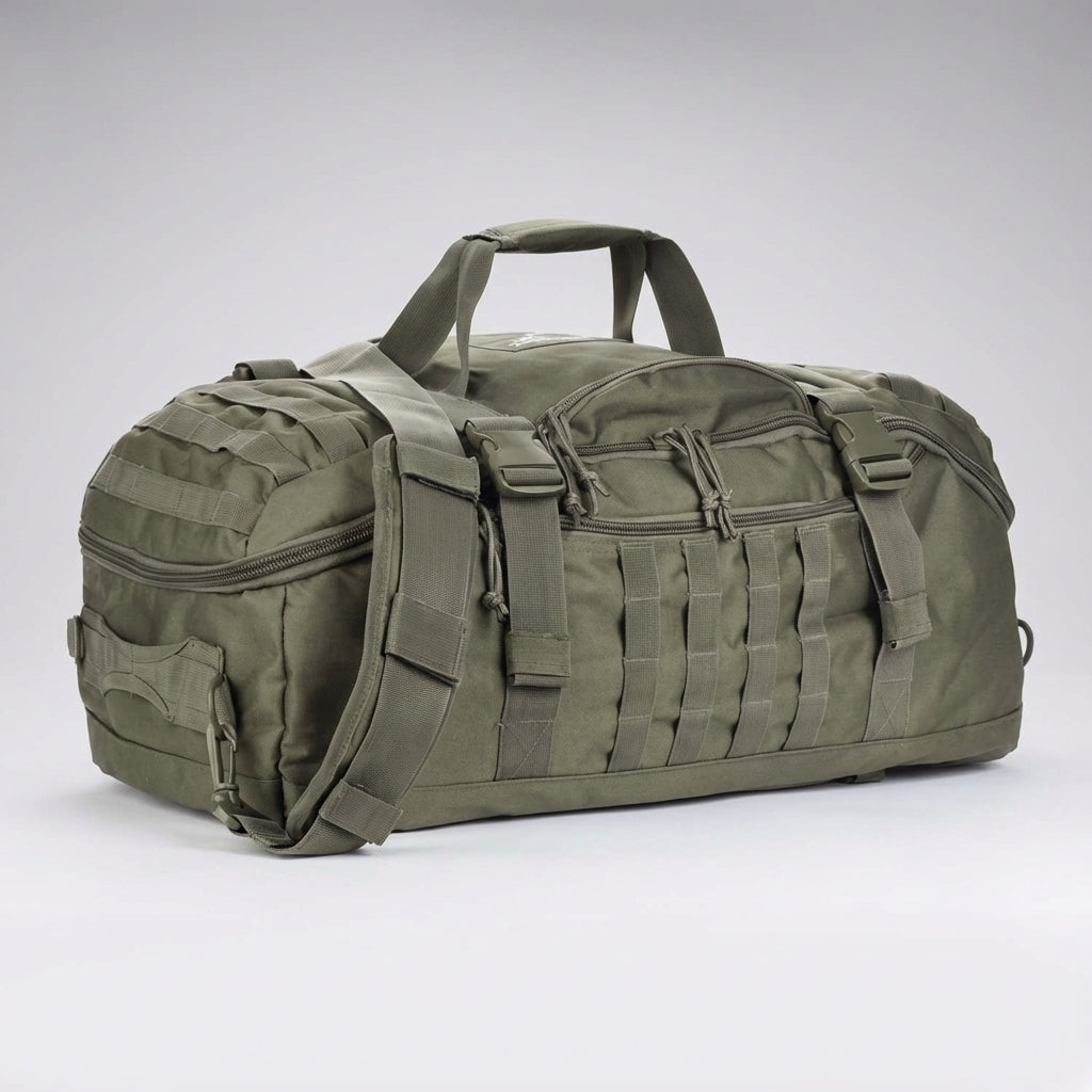 Mocna, wodoodporna torba taktyczna Duffel 45L. Idealna jako torba sportowa, podróżna, na outdoor.
