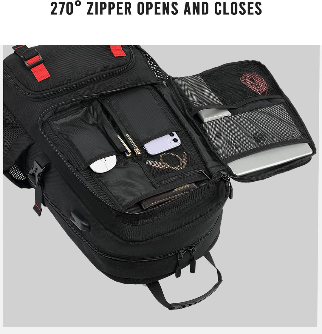 Plecak na laptopa 60L z portem USB, wodoodporny, unisex, idealny na podróże i weekendowe wyprawy.
