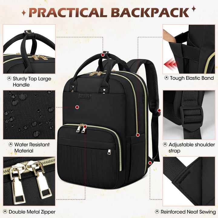 Boczny widok plecaka AeroFlex unisex z ergonomicznym panelem tylnym, wodoodporny materiał i ukryta kieszeń antykradzieżowa.